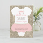 Invitation Baby shower Ballerina (Debout devant)