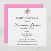Invitation Baby shower Ballerina (Devant / Derrière)