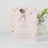 Invitation Baby shower Ballerina Blush II (Debout devant)
