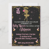 Invitation Baby shower Ballerina invitacion de bailarina (Devant)
