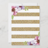 Invitation Baby shower Ballerina Parties scintillant rose et  (Dos)