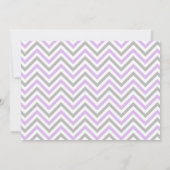 Invitation Baby shower Ballerina violet et gris Chevron (Dos)
