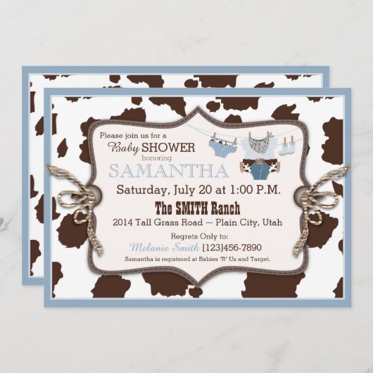 Invitation Baby shower Bandanna Jumper (Devant / Derrière)