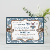 Invitation Baby shower Bandanna Print Cowboy (Debout devant)