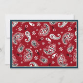 Invitation Baby shower Bandanna Print Cowboy (Dos)