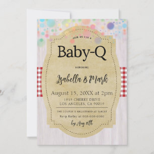 Invitation Baby shower barbecue Baby-Q