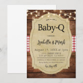 Invitation Baby shower barbecue Baby-Q (Devant / Derrière)