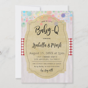 Invitation Baby shower barbecue Baby-Q
