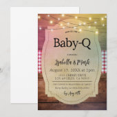 Invitation Baby shower barbecue Baby-Q (Devant / Derrière)