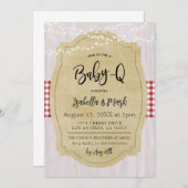 Invitation Baby shower barbecue Baby-Q (Devant / Derrière)