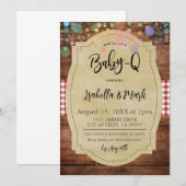 Invitation Baby shower barbecue Baby-Q (Devant / Derrière)