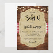 Invitation Baby shower barbecue Baby-Q (Devant / Derrière)