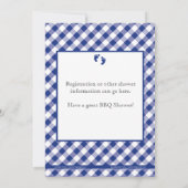 Invitation Baby shower Barbecue BaByQ bleu (Dos)