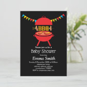 Invitation baby shower barbecue, barbecue, barbecue grill bar (Debout devant)