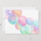 Invitation Baby shower barbecue Bébé-Q avec bulles arc-en-cie (Dos)