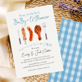 Invitation Baby shower barbecue bébéQ Grill Ustensile En vich