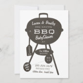 Invitation Baby shower barbecue classique Grill (Devant)