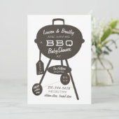 Invitation Baby shower barbecue classique Grill (Debout devant)
