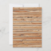 Invitation Baby shower barbecue en bois rustique (Dos)