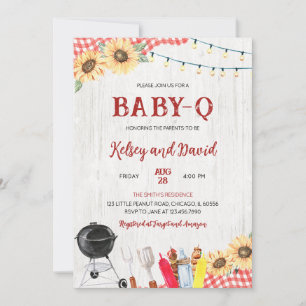 Invitation Baby shower barbecue neutre pour les femmes