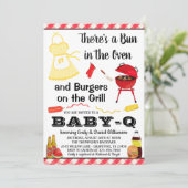 Invitation Baby shower barbecue neutre pour les femmes (Debout devant)