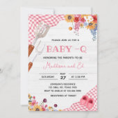 Invitation Baby Shower Barbeque Rose (Devant)