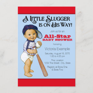 Invitation Baby Shower Baseball pour Garçon