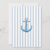 Invitation Baby Shower Bateaux Bleus & Rubans (Dos)