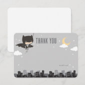 Invitation Baby shower Batman Super Hero Merci (Devant / Derrière)