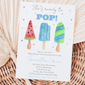 Invitation Baby Shower Bâtonnet Bleu
