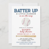 Invitation Baby shower Batter Up Baseball (Devant)