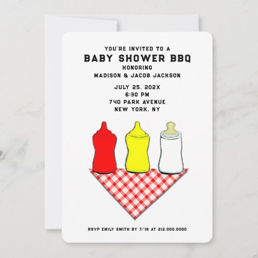 Invitation Baby shower BBQ (Devant)