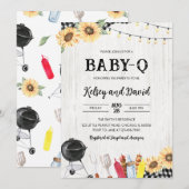 Invitation Baby shower BBQ (Devant / Derrière)