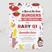 Invitation Baby shower BBQ (Devant / Derrière)