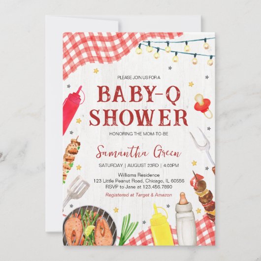 Invitation Baby shower BBQ (Devant)