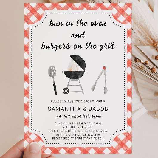 Invitation Baby Shower BBQ