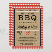Invitation Baby shower BBQ (Devant / Derrière)