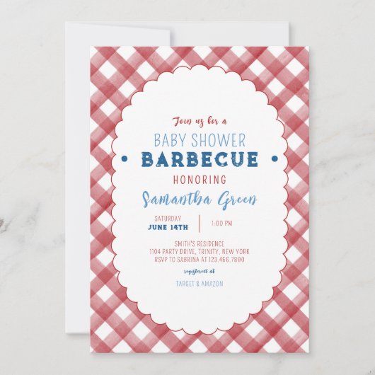 Invitation Baby shower BBQ (Devant)