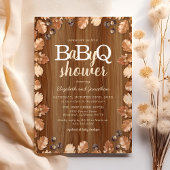 Invitation Baby shower BBQ Automne Rustique Automne
