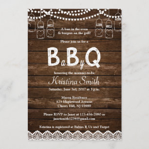 Invitation Baby shower BBQ - Baby shower Babyq