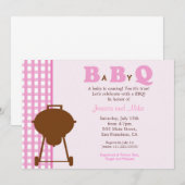 Invitation Baby shower BBQ BaByQ (Devant / Derrière)