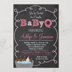 Invitation Baby shower BBQ BBQ pour couples