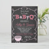 Invitation Baby shower BBQ BBQ pour couples (Debout devant)