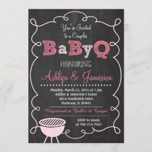 Invitation Baby shower BBQ BBQ pour couples
