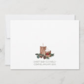 Invitation Baby shower BBQ Bébé Blanc classique Noël (Dos)