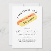 Invitation Baby shower BBQ bébé Q Jardin Grilling Hotdog (Devant)
