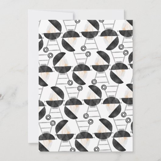 Invitation Baby shower BBQ bleu (Dos)