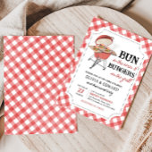 Invitation Baby shower BBQ Burger Rouge