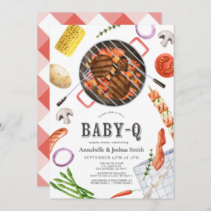 Invitation Baby shower BBQ Colorful Food BBBQ Co-Ed