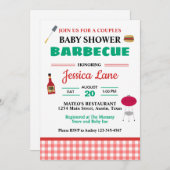 Invitation Baby shower BBQ Couples (Devant / Derrière)